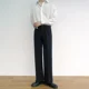 thumbnail image 2 of Pantalones de verano para hombre de talla grande, rectos, negros, 2024, de tela, vintage, elastano, antiarrugas, elegantes, de lujo, 2 of 5