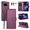 Purple, variant on For Google Pixel 9 Pro XL / 10 Pro XL 6.8inch Phone Case Wallet, RFID Blocking Magnetic Buckle Flip Leather TPU Cover with Card Holder Wrist Strap Shockproof Phone Case,Black