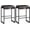 Ink Black, variant on Bar Stools Set of 2, Counter Height Bar Stools, Synthetic Leather with Stitching, 26-Inch Tall, Ink Black