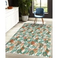 thumbnail image 4 of Abstract Decorative Rug, Hand Drawn Sketchy Geometrical Retro Modern Circles Image Illustration, Quality Carpet for Bedroom Dorm and Living Room, 6 Sizes, Cinnamon White, by Ambesonne, 4 of 4