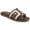 Chocolate/Raffia, variant on Womens Primah "H" Band Slip On Flat Sandals
