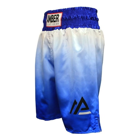 Amber Fight Gear Dynamic Pro Style Boxing Kickboxing Muay Thai MMA Training Gym Clothing Shorts Trunks Blue White