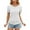 White, variant on Avamo Ladies Summer Tops Crew Neck T Shirt Short Sleeve T-shirt Bohemian Shirts Work Tee Burgundy M