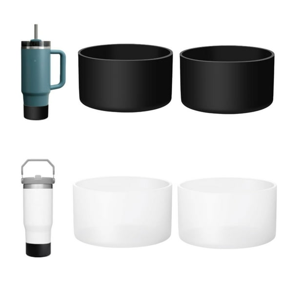 4PCS Silicone Bottle Boot, Bottom Protector Compatible with Stanley 40 30 oz Quencher Adventure Tumbler, IceFlow 30 20 oz