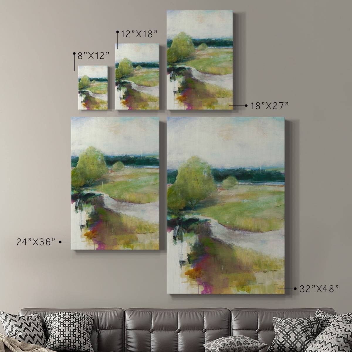 Crossing the Stream Premium Gallery Wrapped Canvas - Ready to Hang