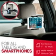 thumbnail image 3 of Macally Car Headrest Mount - Road Trip Essentials for Kids - Back Seat Tablet Holder for Car, for iPad Pro/Air/Mini, Nintendo Switch, Phones with Dual Positions and 360° Rotation, 3 of 7