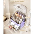 thumbnail image 3 of Organizador de maquillaje Anylady Skincare Holder, caja de almacenamiento, color morado, 3 of 8