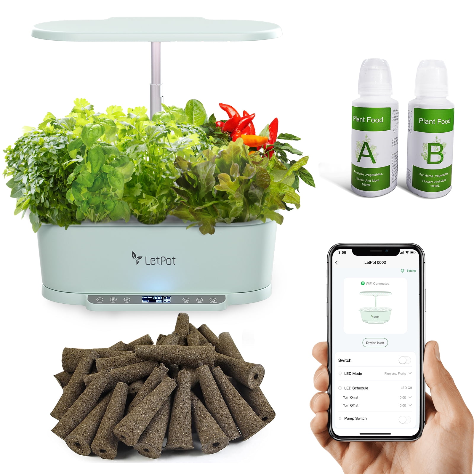 LetPot 15Pod Smart Indoor Garden Herb Kit, Hydroponic System with App