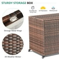 thumbnail image 5 of AVAWING 180 Gallon PE Wicker Storage Box, Patio Deck Box, Outdoor Container, Brown, 5 of 7