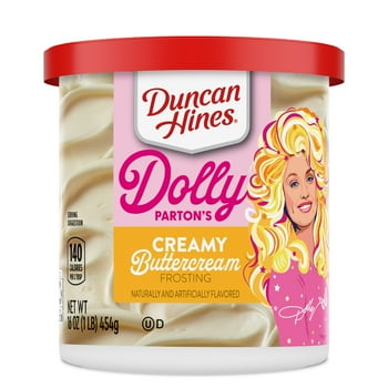 Duncan Hines Dolly Parton's Favorite Creamy Buttercream Flavored Cake Frosting, 16 oz.