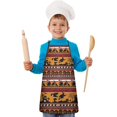 thumbnail image 2 of Halloween Stripe Scene Pattern Kids Aprons for Girls and Boys,Adjustable Neck Strap Toddler Aprons for Kids Cooking Baking, 2 of 7