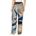 thumbnail image 3 of Daiia Airplane World Map Adventure Women's Sleep Pant with Pockets and Drawstring,Pajama Pants-XX-Large, 3 of 9