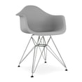 thumbnail image 3 of Aron Living Tower 18" Plastic and Chrome Steel Armchairs in Gray (Set of 2), 3 of 6