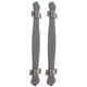 thumbnail image 2 of 2 Manijas de cuero sintético de aleación de zinc PU estilo vintage para puertas, cajones y armarios (Negro), 2 of 8