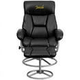 thumbnail image 2 of Personalized Contemporary Multi-Position Recliner and Ottoman with Metal Base in Black LeatherSoft, 2 of 2