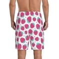 thumbnail image 2 of Yiaed Hand Drawn Strawberry for Men's Soft Sleep Pajama Short Lounging Pajama Shorts-Small, 2 of 8