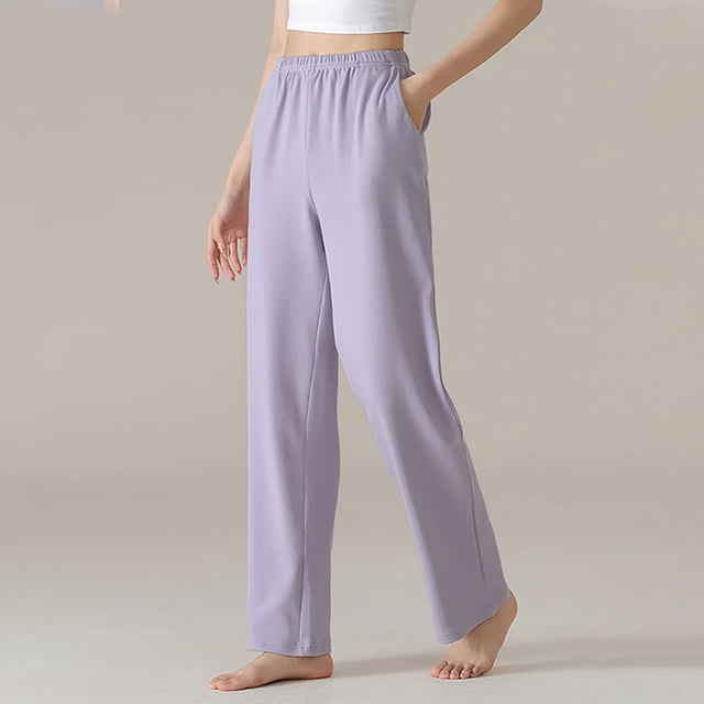 Wancir Womens Active Jogger Pants Cotton Sweatpants Workout Elastic Waist Pants with Pockets