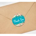 thumbnail image 4 of Darling Souvenir DIY Rose Blossom 1.6 Inches Turquoise Round Thank You Stickers DIY Envelope Seals-45 Pcs, 4 of 4