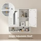 thumbnail image 5 of Mueble de baño montado en la pared COSTWAY con 2 puertas con espejo, 5 of 9