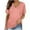 Pink, variant on Posijego Women's Short Sleeve Tops Casual V Neck Summer T-Shirts Ruched Side Loose Basic Tees
