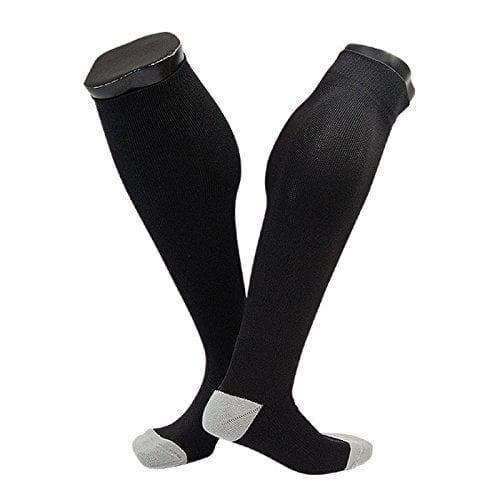 Lovely Annie Men's 1 Pair Knee High Sports Socks Size M XL0022-01Black