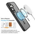 thumbnail image 3 of Tekcoo for Samsung Galaxy S25 FE Case, Compatible with MagSafe Military Grade Drop Protection Magnetic Rugged Cover Translucent Back Shockproof Cell Phone Case for Galaxy S25 FE 6.7" - Black, 3 of 9