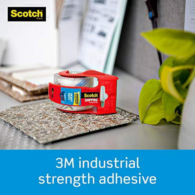 Scotch Heavy Duty Shipping Packaging Tape, 1.88x 27.7 yd, Great for  Packing, Shipping & Moving, Clear, 1 Dispensered Roll (142L)