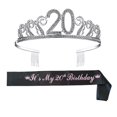 thumbnail image 1 of Birthday Tiara Crown With Shoulder Strap Set For Birthday Party Supplies, 1 of 3