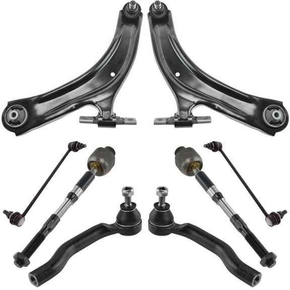 TRQ Front Control Arm Ball Joint Tie Rod Sway Link Steering Suspension Kit 8pc PSA85448