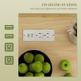 thumbnail image 4 of White Rolling Kitchen Island Cart with 2 AC Outlets & 2 USB Ports, Mobile Microwave Stand with Drawer, Cabinet, Spice Rack & Towel Rack, 29.9"L x 15"W x 34.1"H, Particleboard, 4 of 7