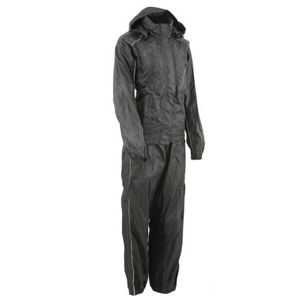 Milwaukee Performance SH2342 Women's Black Rain Suit Water Resistant with Reflective Butterflies Black