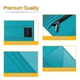 thumbnail image 5 of Fintie Server Book Organizer with Zipper Pocket, PU Leather Restaurant Guest Check Presenters Card Holder for Waitress, Waiter, Bartender (Legacy Teal), 5 of 14