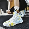 thumbnail image 5 of Bolognifi Men's Basketball Shoes Walking Running Breathable Comfortable Sneakers - MOON_5, 5 of 5