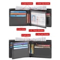 thumbnail image 3 of FALAN MULE Mens Wallet Genuine Leather RFID Blocking Large Capacity Trifold Wallet for Men with 13 Card Holders, 3 of 7