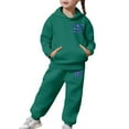 thumbnail image 4 of Boys Sweatsuits Size 7 Casual Print Hoodie and Pants Outfit 2 Piece Tracksuit Soft Comfy Loungewear Toddler Kids Youth Fashion Athletic Wear Playground Daily Outfits, 4 of 7