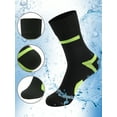 thumbnail image 2 of RANDY SUN Mens Waterproof Hiking Socks Warm Skiing Breathable Moisture Control Socks Waders for Men 1 Pair Large Black- Green, 2 of 7