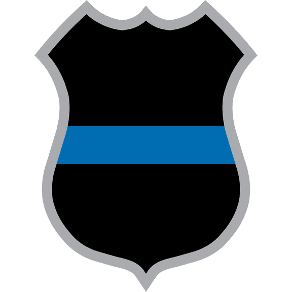 3.8 Inch Thin Blue Line Police Badge Decal