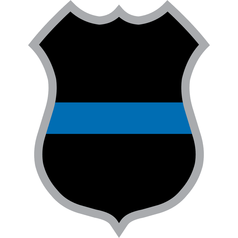 3.8 Inch Thin Blue Line Police Badge Decal - Walmart.com - Walmart.com