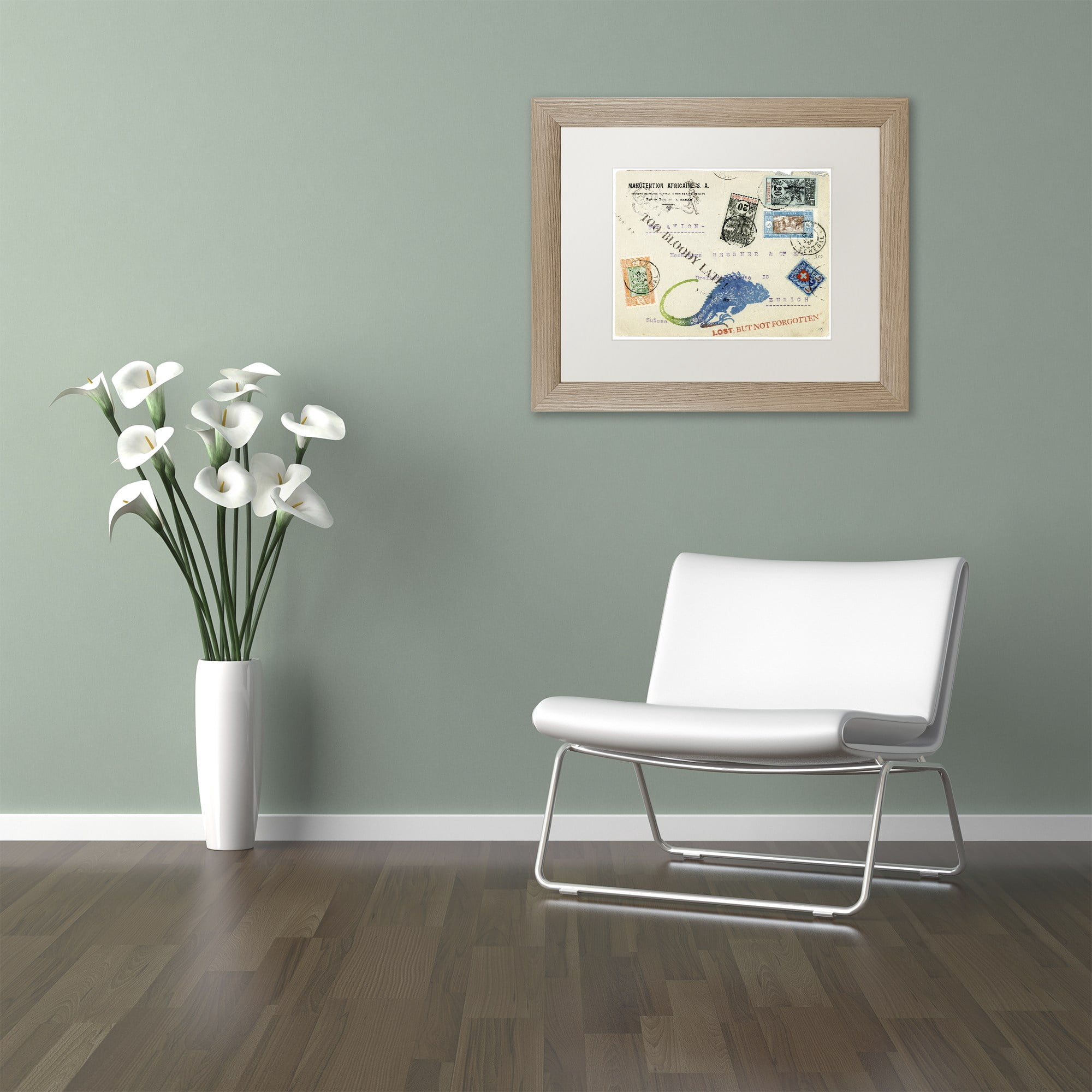 Trademark Fine Art 'Oregon Pears' Canvas Art by Nick Bantock, White Matte, Black Frame