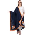 thumbnail image 5 of Phagun Cotton Cambric Designer Dupatta Long Stole Hijab Scarf For Women-Navy Blue, 5 of 5