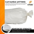 thumbnail image 4 of Empty Sand Bags, with Ties, White 15" x 27" Heavy Duty Woven Polypropylene, UV Sun Protection, Dust, Water and Oil Resistant - Home and Industrial - Floods, Photography and More (Bundle of 10), 4 of 6