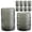 Gray, variant on Vintage Hobnail Drinking Glasses Set of 8,Green 12 oz & 15oz Highball Glass Cups, Kitchen Drinkware Glassware,Embossed Water Tumbler,for Beer,Cocktail,Whiskey,Juice and Various Mixed Drinks