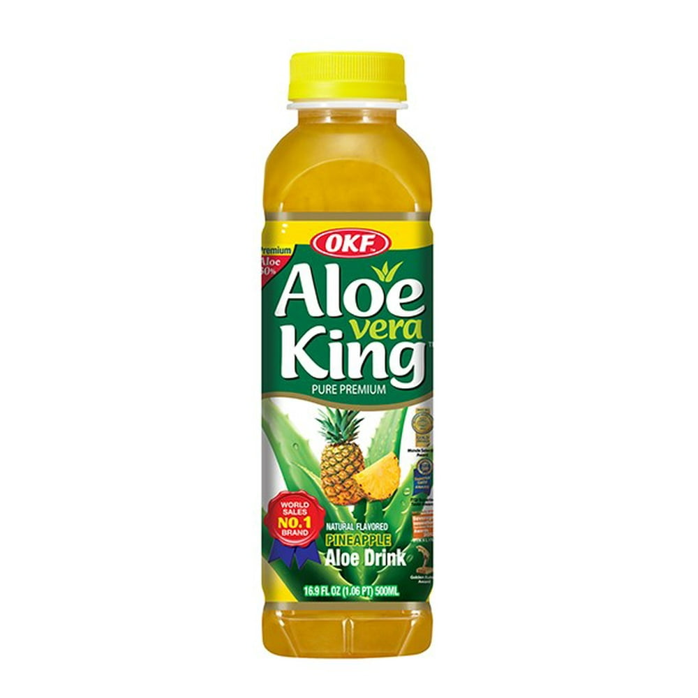 OKF Aloe Vera King Drink, Pineapple, 16.9 Fl Oz (Case of 20) Walmart