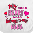 thumbnail image 4 of Inktastic My Heart Belongs to my Nana Boys or Girls Baby Bib, 4 of 4