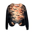 thumbnail image 5 of Godom Halloween Womens Sweatshirts Pumpkin Graphic Long Sleeve Tops Fall Winter Clothes Crewneck Cozy Outfits Pullover Fashion, 5 of 6