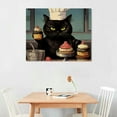 thumbnail image 2 of COMIO  Baking Because Murder is Wrong Poster - Black Cat Print - Cat Art - Gift for Him, Her, Baker &amp; Animal Lover - Funny Decor for Kitchen, Restaurant or Dining Room - Wall&nbsp;Art, 2 of 4