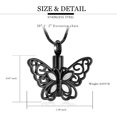 thumbnail image 2 of Butterfly Cremation Necklace for Ashes Memorial Keepsake Ashes Ashes Urn Pendant, 2 of 7