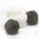 thumbnail image 2 of KAIYANG Diadema de maquillaje para lavarse la cara, ducharse o aplicar mascarillas de spa, para mujeres/niñas, banda elástica para el cabello de vellón coral gris, 2 of 4