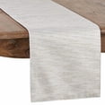 thumbnail image 2 of SARO LIFESTYLE Chemin de Table Tissé Design Métallique, 14 Pouces x 90 Pouces, Argent, 2 of 4