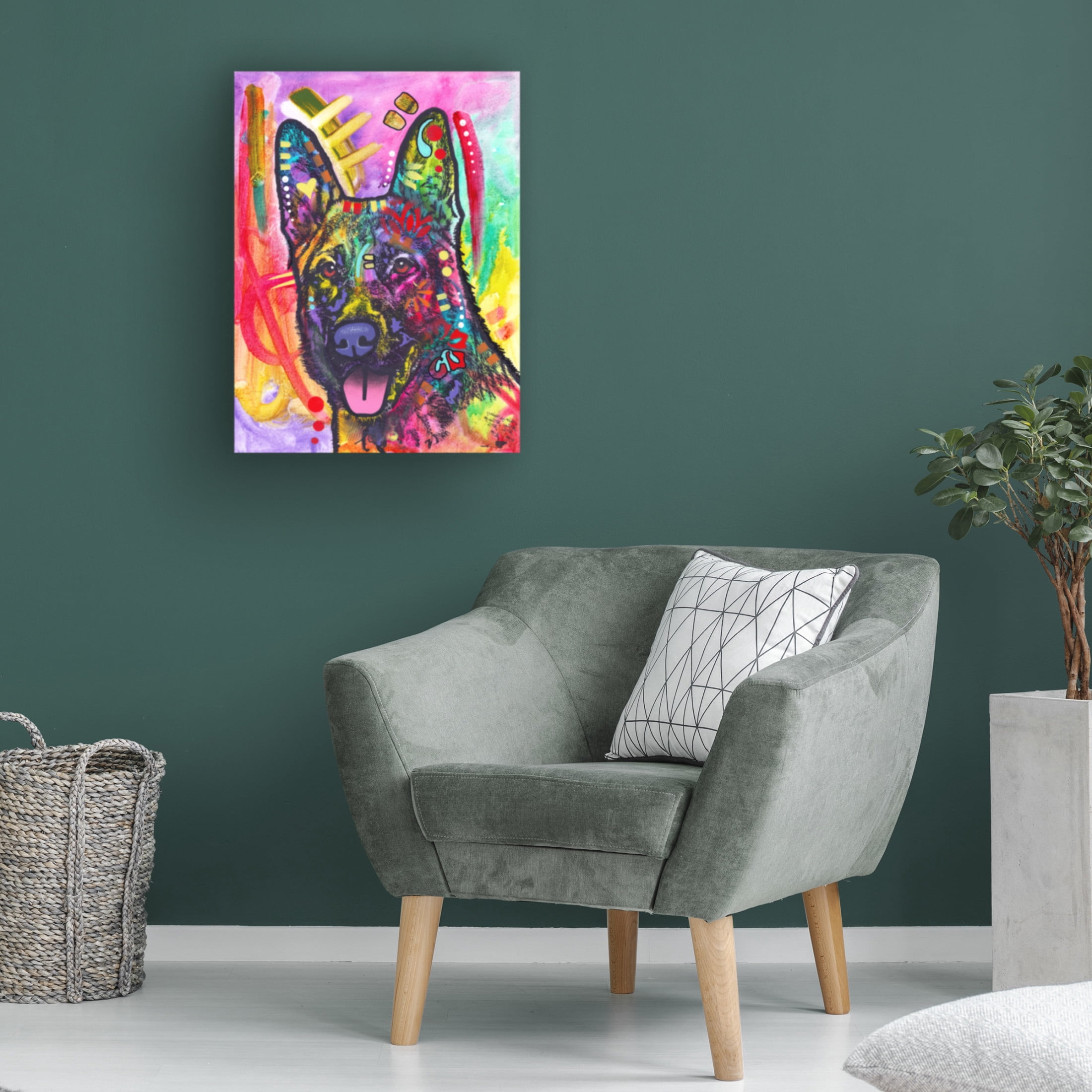 Canvas Wall Art - Dean Russo 'Sheppie' Wall Art for Living Room, Bedroom, or Office Décor by Trademark Fine Art - 35 x 47 Inches